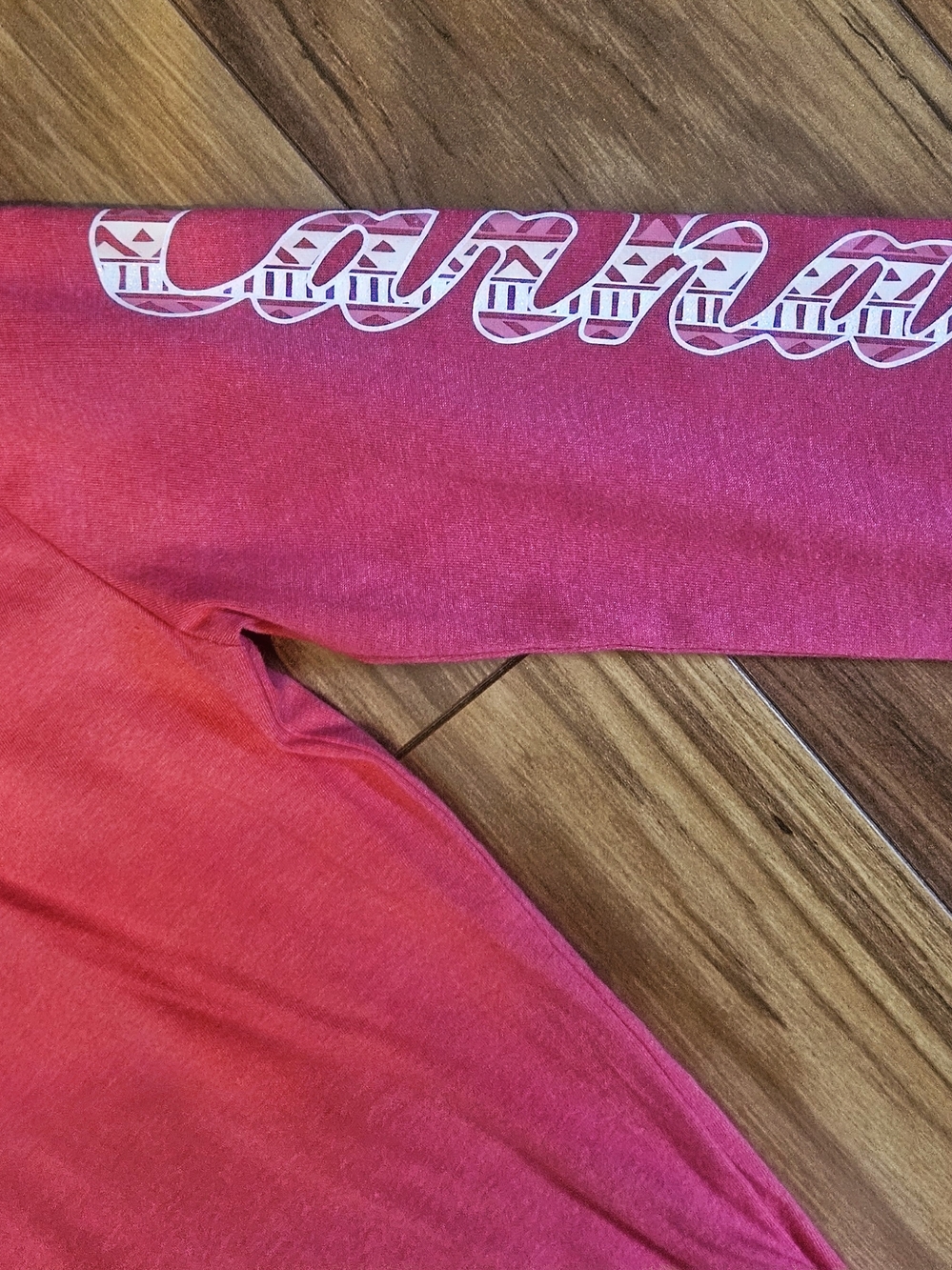 Carhartt Girls Pink Long Sleeve Hooded Tee with White Graphic - Picture 2 of 4